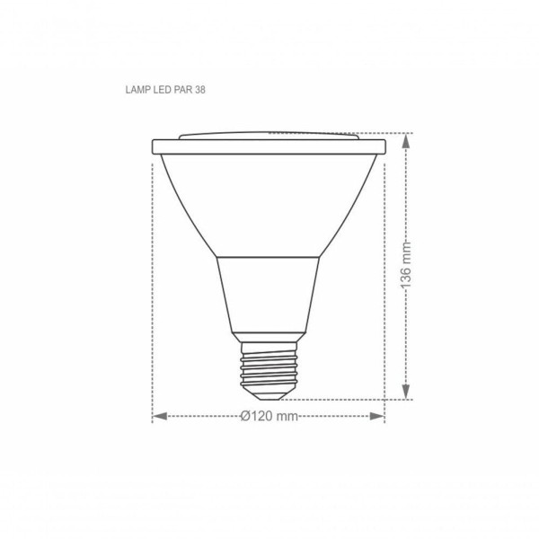 Encontraproduto.com.br - Lâmpada Led Par 38 14w E27 Ip65 Taschibra Bivolt 6500k Luz Fria