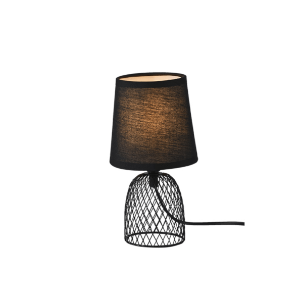 Encontraproduto.com.br - Abajur Glenda E27 Preto Taschibra Brasilux