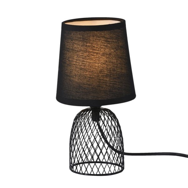Encontraproduto.com.br - Abajur Glenda E27 Preto Taschibra Brasilux