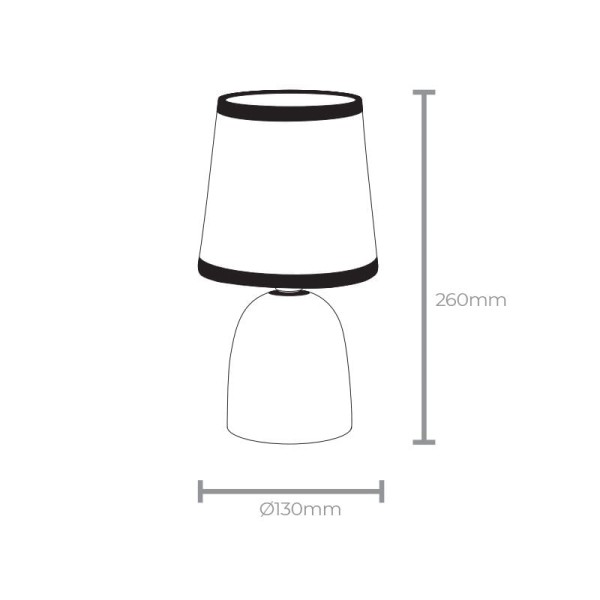 Encontraproduto.com.br - Abajur Glenda E27 Preto Taschibra Brasilux