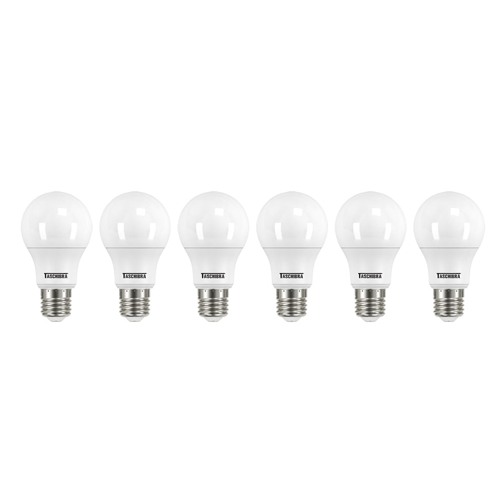 Encontraproduto.com.br - Kit 6 Lâmpadas Led Taschibra TKL 60 9W E27 Bivolt