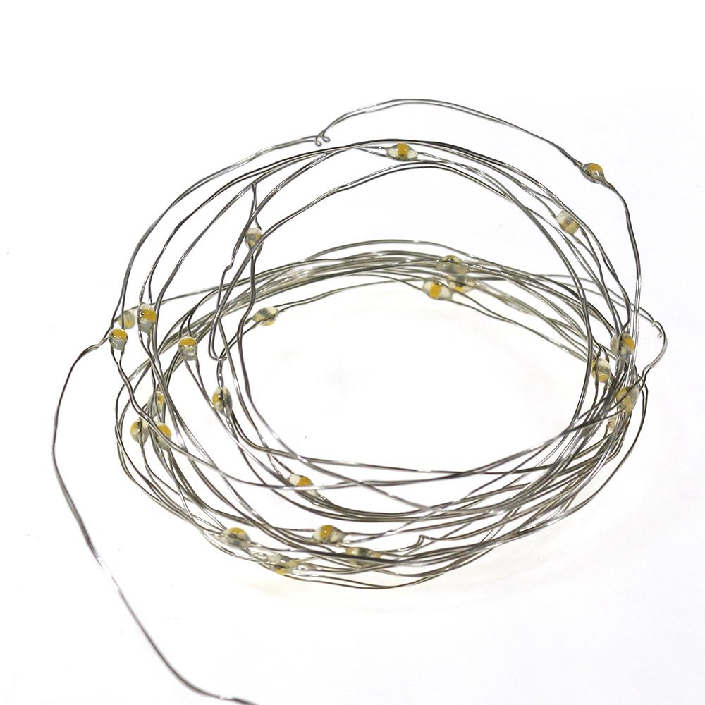 Pisca-pisca com 50 Mini Led Arame Pilha Colorido - Taschibra