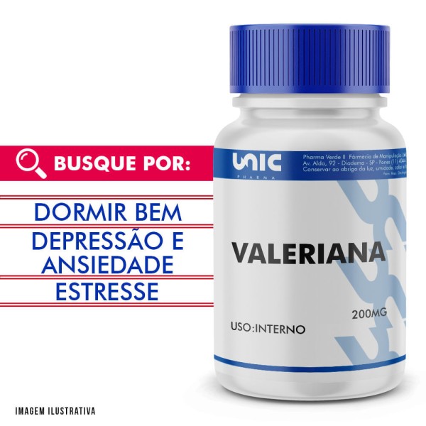 Encontraproduto.com.br - Valeriana 200mg 90 Cápsulas