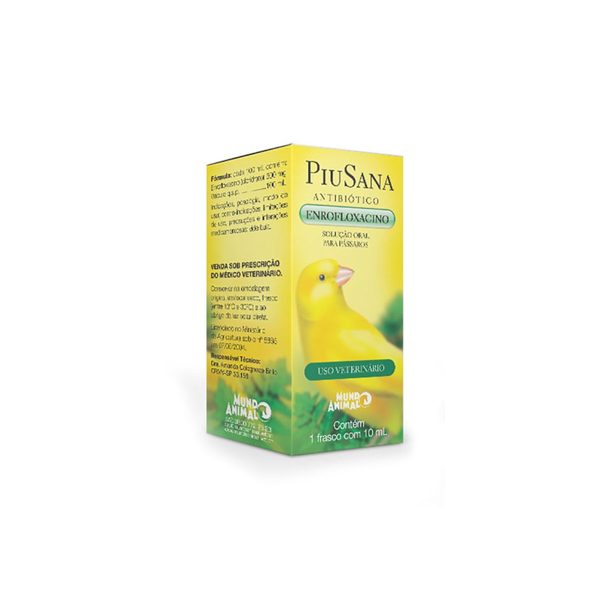 Encontraproduto.com.br - Antibiótico Mundo Animal Piusana para Pássaros 10ml