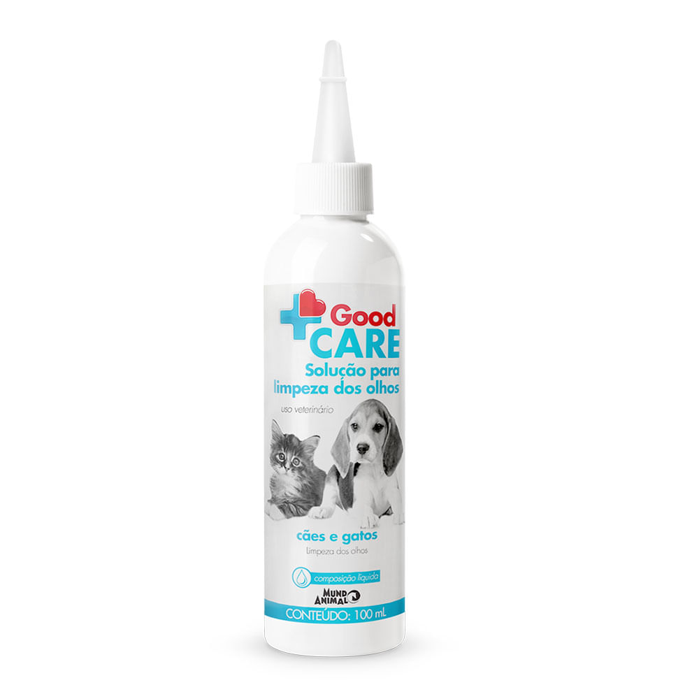 Encontraproduto.com.br - Solução para Limpeza dos Olhos Mundo Animal Good Care para Cães e Gatos 100ml