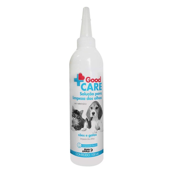 Encontraproduto.com.br - Solução para Limpeza dos Olhos Mundo Animal Good Care para Cães e Gatos 100ml