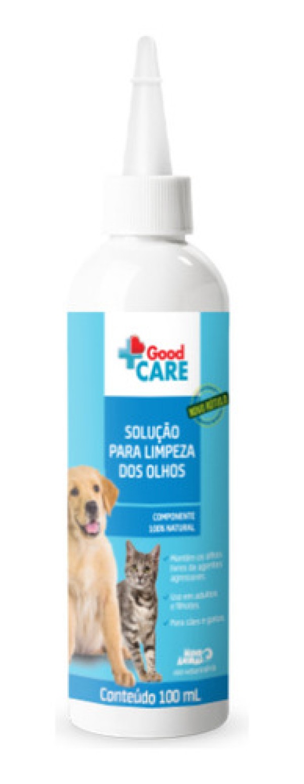 Encontraproduto.com.br - Solução para Limpeza dos Olhos Mundo Animal Good Care para Cães e Gatos 100ml