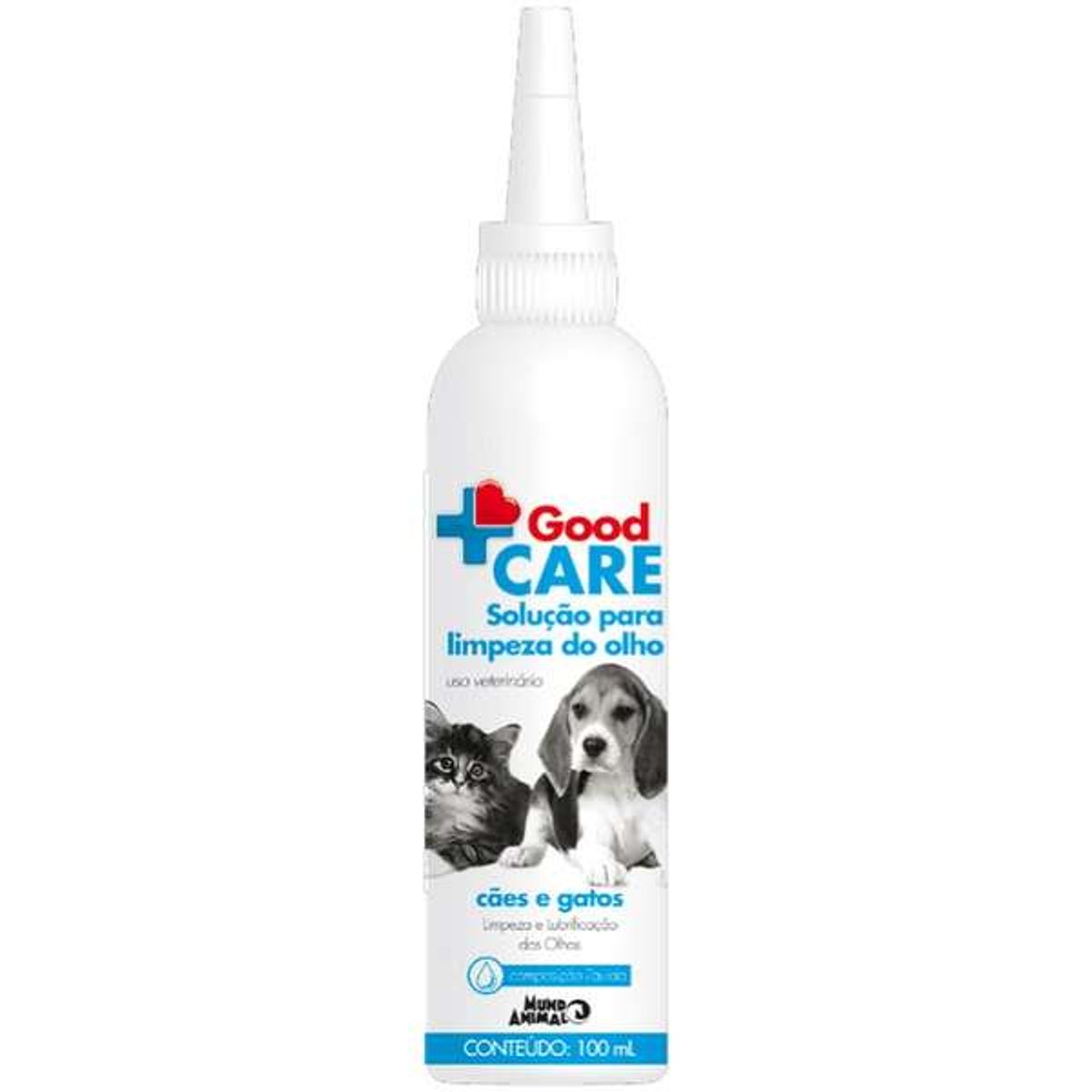 Encontraproduto.com.br - Solução para Limpeza dos Olhos Mundo Animal Good Care para Cães e Gatos 100ml