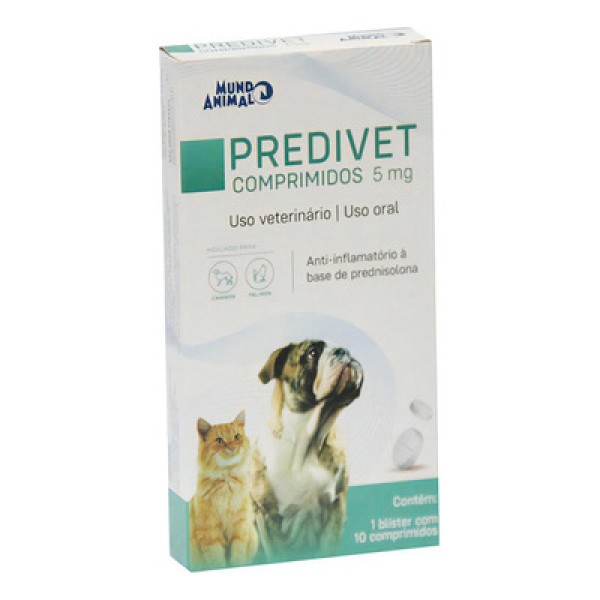 Anti-inflamatório Mundo Animal Predivet 10 Comprimidos 5mg