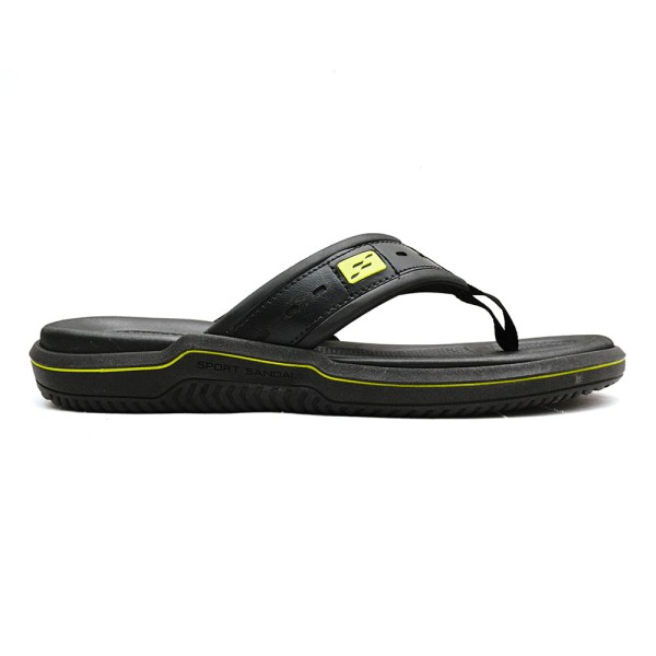 Chinelo Dedo Itapuã Preto e Verde Masculino