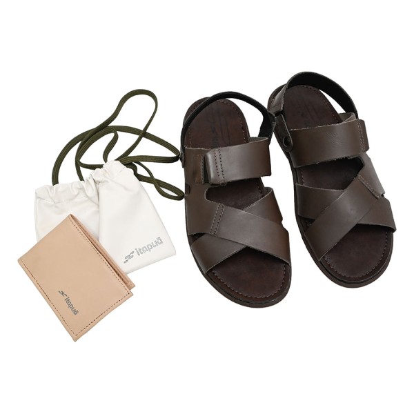 Encontraproduto.com.br - Kit Sandália Papete + Carteira Itapuã Ébano Masculino