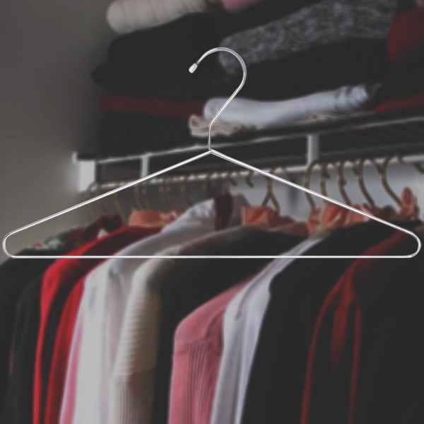 Encontraproduto.com.br - 1 Cabide De Roupa Cromado Cabides Para Guarda Roupas E Closets