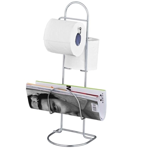 Encontraproduto.com.br - Suporte De Papel Higiênico Com Porta Revistas P/ 02 Rolos