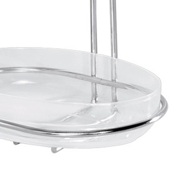 Encontraproduto.com.br - Saboneteira De Parede Com Ventosa De Silicone Passerirni Em Plástico E Aço Cromado