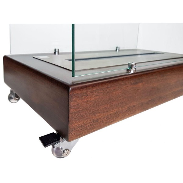 Encontraproduto.com.br - Lareira Ecológica a Álcool Caixa Madeira com Queimador 50cm