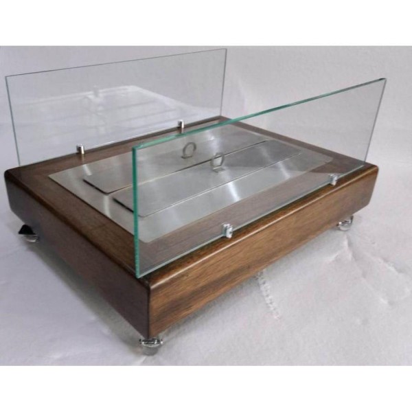Encontraproduto.com.br - Lareira Ecológica Álcool Classe A Portátil Queimador Duplo