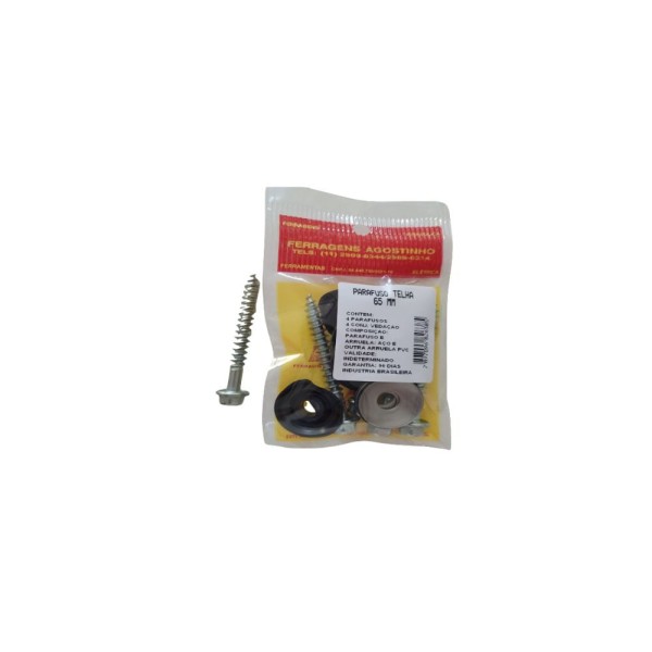Encontraproduto.com.br - Parafuso Para Telha 5/16x65mm Com 4 Agostinho