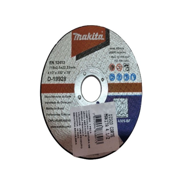 Disco De Corte Makita 4 1/2 Agostinho