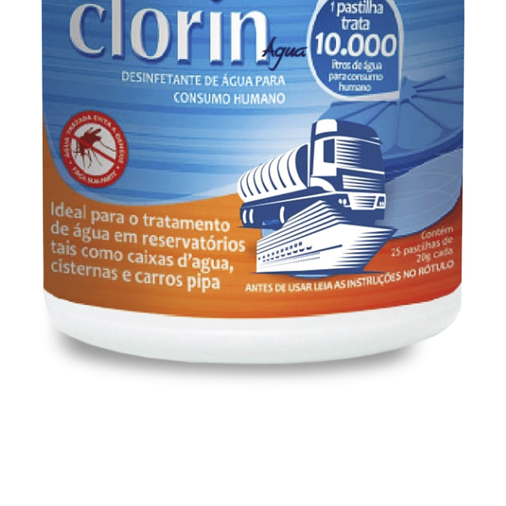 Encontraproduto.com.br - Clorin 10.000 NTK - Pote com 25 pastilhas