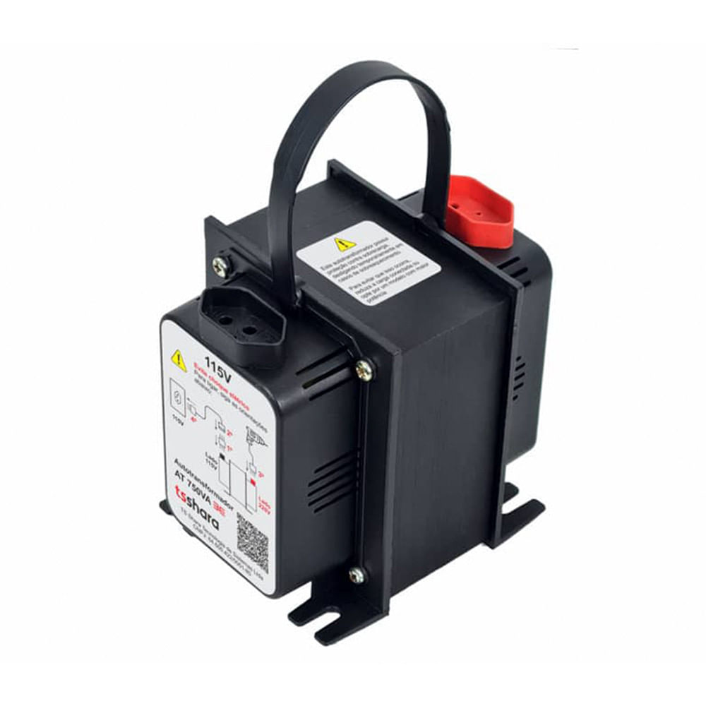 Transformador Bivolt Ts Shara Ats At750 750va 3e Tripolar Preto Bivolt
