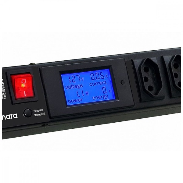 Encontraproduto.com.br - Filtro de linha Ts shara + Protetor 8 Tomadas Display 10A 1,5M - 578