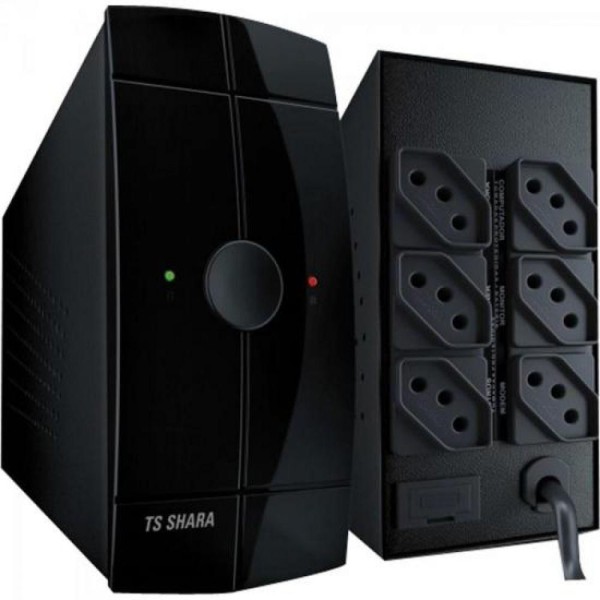 Encontraproduto.com.br - Nobreak Ts Shara Power Ups 700va 1bs Bivolt Saída 6 Tomadas 115v 7a