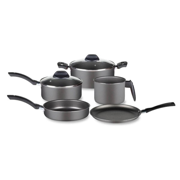Encontraproduto.com.br - Conjunto De Panelas Basic Cinza 5 Peças Alegrete