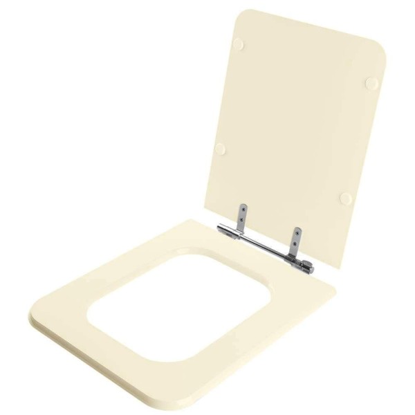 Encontraproduto.com.br - Assento Sanitário Square Rosa Shell Pêssego para vaso Incepa