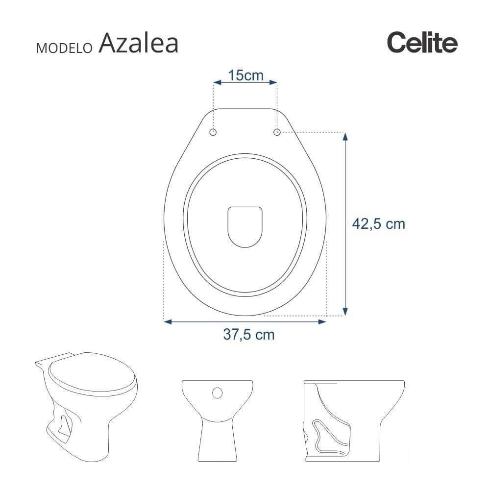 Encontraproduto.com.br - Assento Sanitário Azaléa Marfim para Vaso Celite Pontto Lavabo