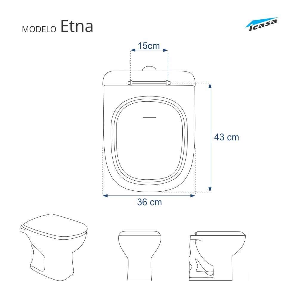 Encontraproduto.com.br - Assento Sanitário Etna Preto Para Vaso Icasa