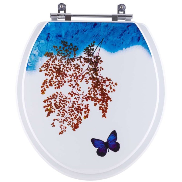 Encontraproduto.com.br - Assento Sanitário Decorado Borboleta Diamantina para vaso Icasa