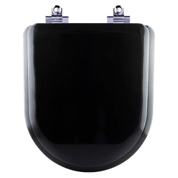Encontraproduto.com.br - Assento Sanitário Almofadado Soft Close Carrara Preto Para Deca