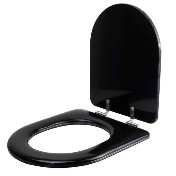 Encontraproduto.com.br - Assento Sanitário Almofadado Soft Close Carrara Preto Para Deca