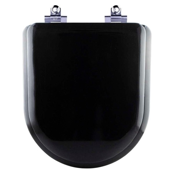 Encontraproduto.com.br - Assento Sanitário Almofadado Soft Close Carrara Preto Para Deca