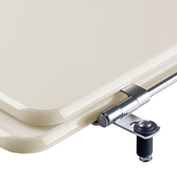 Encontraproduto.com.br - Assento Sanitario Poliester Square Bone (Bege)