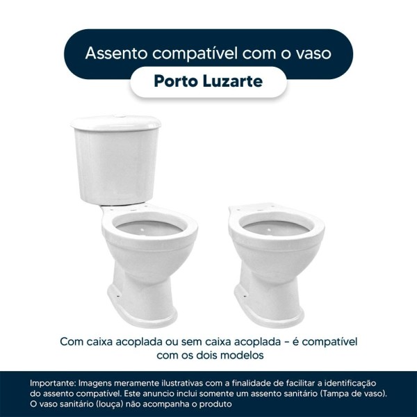Encontraproduto.com.br - Tampa de Vaso Decorado Golfinhos Porto para bacia Luzarte 6lpf Convencional