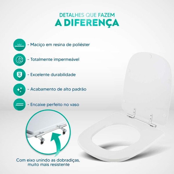 Encontraproduto.com.br - Assento Sanitario Poliester Ibiza Vermelho Translucido para vaso Incepa