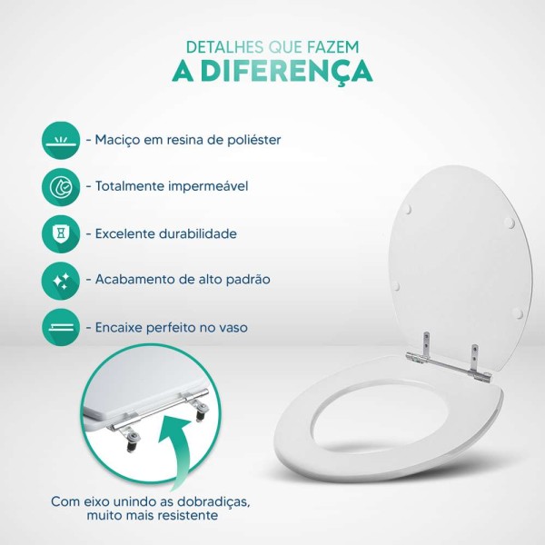 Encontraproduto.com.br - Assento Sanitário Acrílico Izy Bege para vaso Deca