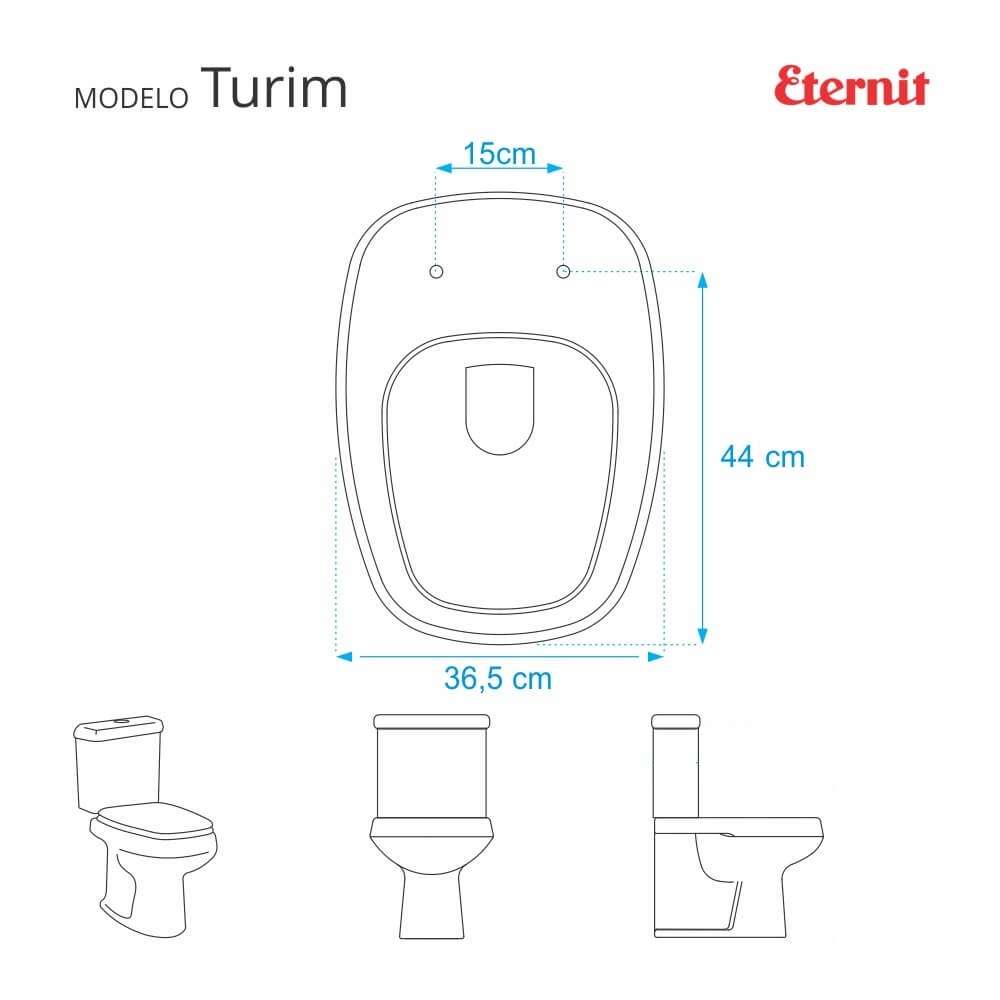 Encontraproduto.com.br - Assento Sanitário Laqueado Soft Close Turim P/ Vaso Eternit