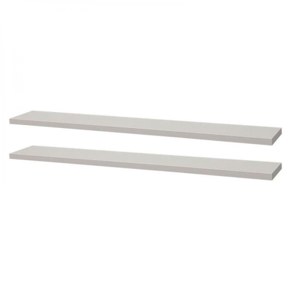 Kit 2 Prateleiras 70 X 20cm Branca Suporte Invisível Cor Branco
