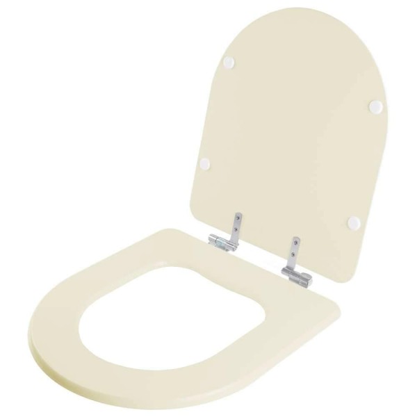 Encontraproduto.com.br - Assento Sanitário Poliester Soft Close Smart Pergamon (bege Claro) Para Vaso Celite