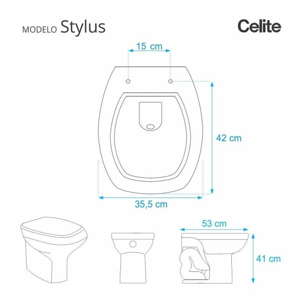 Encontraproduto.com.br - Tampa de Vaso Acrilico Stylus Bege para bacia Celite