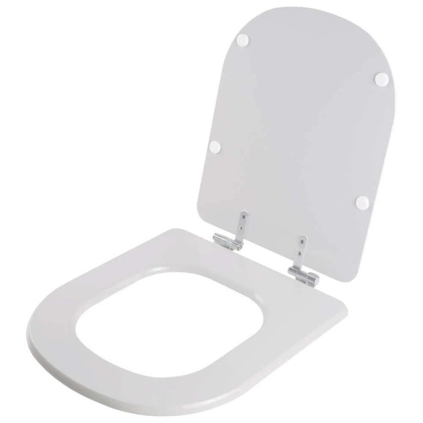 Encontraproduto.com.br - Assento Sanitário Poliéster Soft Close Flox Cinza Claro para vaso Fiori