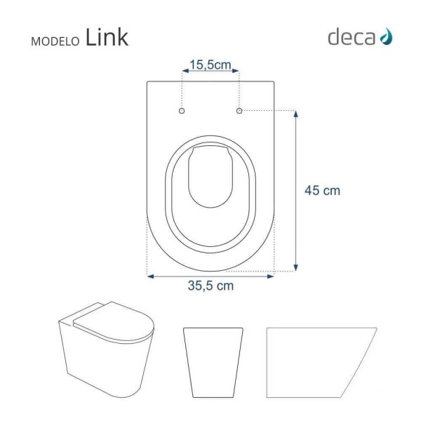 Encontraproduto.com.br - Assento Sanitário Poliéster Luxo Link Lk Marrom Fosco Para Vaso Deca Com Ferragem Dourada