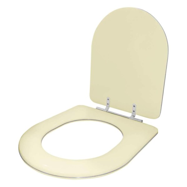 Encontraproduto.com.br - Assento Sanitário Almofadado Nuova Creme bege claro para bacia Deca