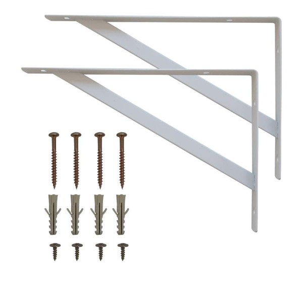 Encontraproduto.com.br - Kit 3 Prateleiras 80 X 30cm Amarela Com Mão Francesa
