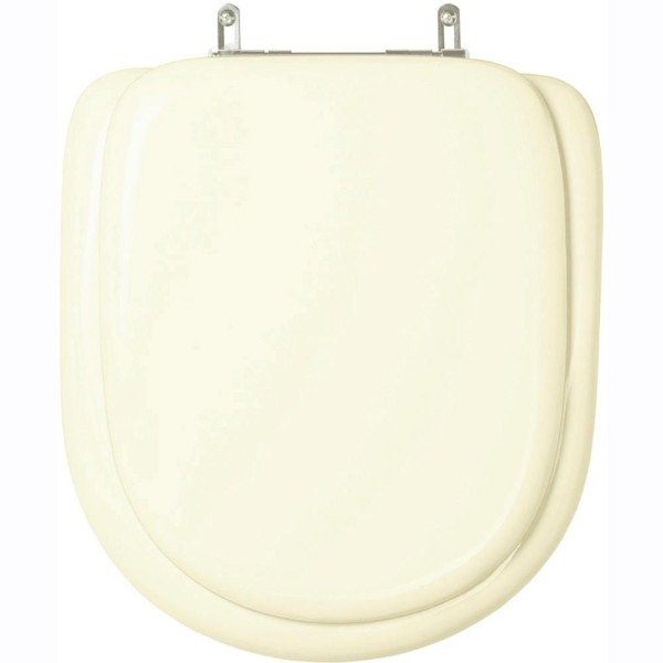 Encontraproduto.com.br - Assento Sanitario Almofadado Flox Marfim (Bege) para Vaso Fiori