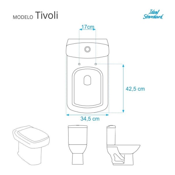 Encontraproduto.com.br - Tampa de Vaso Tivoli Branco para bacia Ideal Standard Com Ferragem Dourada