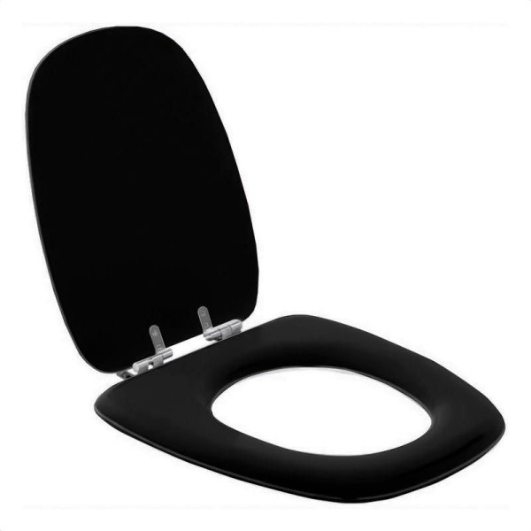 Encontraproduto.com.br - Assento Sanitário Almofadado Stylus Preto Para Louça Celite