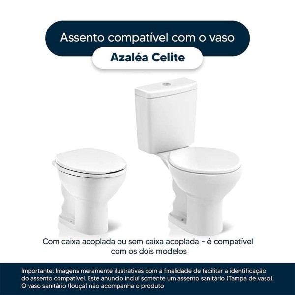 Encontraproduto.com.br - Assento Sanitario Poliester Azalea Verde Itapua Para Vaso Celite